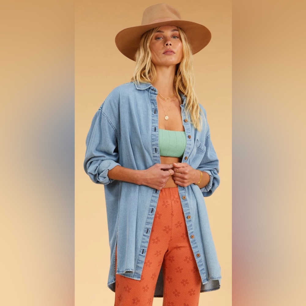 Billabong x The Salty Blonde Longsleeve Denim Shirt